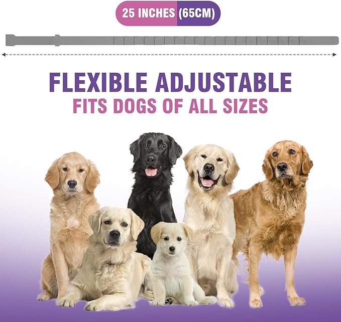 Calming Collar for Dogs 4 Packs Dog Pheromone Calm Collars Relief Anxiety Stress Separation Lasts 60 Days Relieve Bad Behavior 25 Inches Size Flexible Adjustable for All Small Medium and Large Dog - Image 2